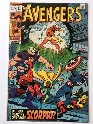 Buy Avengers #72 VFN- (7.5) MARVEL 1st App Zodiac ( Vol 1 1970) • 34£