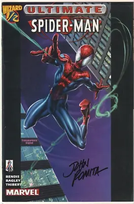 Buy Ultimate Spider-man Wizard #1/2 Dynamic Forces Signed John Romita Marvel Comics • 79.95£