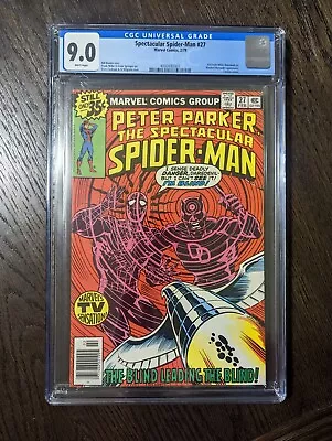 Buy Peter Parker: Spectacular Spider-Man #27, CGC 9.0. 1st Frank Miller Daredevil • 71.04£
