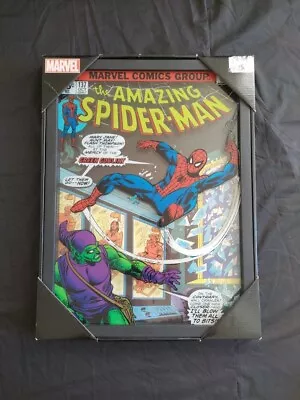 Buy Amazing Spider Man Marvel Glass Framed Picture 25¢ Comic 137 Green Goblin Vtg • 46.49£