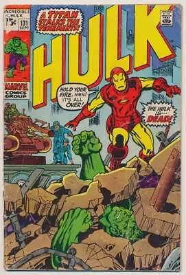 Buy The Incredible Hulk #131 Comic Book - Marvel Comics!  Iron Man • 39.98£