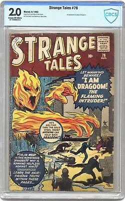 Buy Strange Tales #76 CBCS 2.0 1960 22-1A209AC-018 • 90.68£