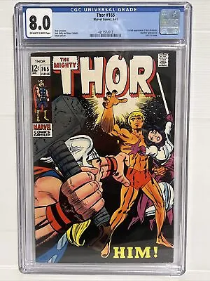 Buy Thor #165, Marvel 1969, 1st (full) Appearance Of HIM (Adam Warlock), CGC 8.0  • 572.65£