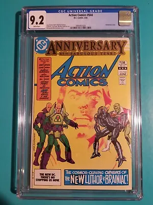 Buy Action Comics #544 CGC 9.2 NM- 1983 45th Anniversary Origins NEW Luthor Brainiac • 79.05£