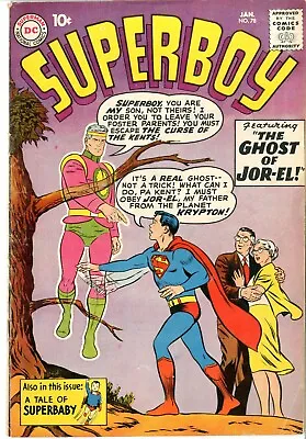 Buy Superboy  # 78     VG+    January 1960    Origin Of Mxyzptlk      See Photos   • 68.30£