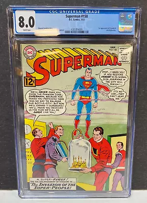Buy Superman #158 (1963) - CGC 8.0 - 1st App. Of Flamebird & Nightwing • 315.93£