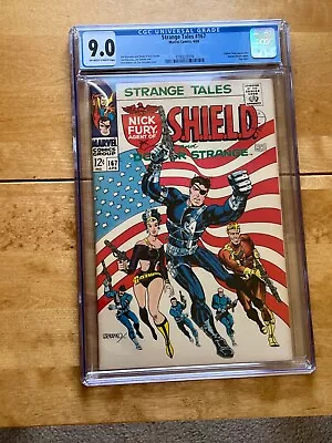 Buy Strange Tales #167 CGC 9.0 Classic Steranko Cover Nick Fury Shield • 199.99£