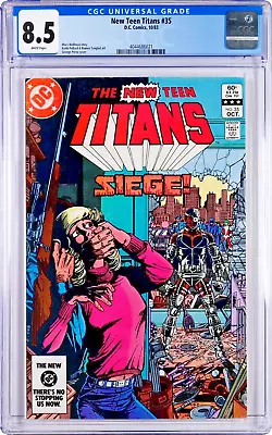 Buy New Teen Titans #35 CGC 8.5 (Oct 1983, DC) George Perez, 1st Vigilante Cameo • 31.53£