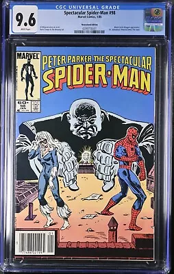 Buy Peter Parker Spectacular Spider-Man #98 Newsstand CGC 9.6 WHITE PAGES - 1st SPOT • 107.55£