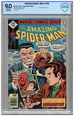 Buy Amazing Spider-Man # 169  CBCS  9.0   VFNM  White Pages  6/77  Newsstand Edition • 59.58£
