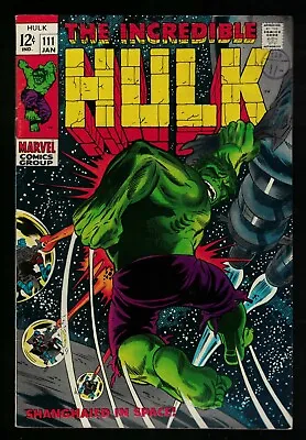 Buy Marvel Comics Hulk 111 VFN 8.0  1968 Avengers Shanghaied In Space • 53.99£