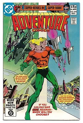 Buy Adventure Comics #478 (Vol 1) : F/VF : Aquaman : Starman : Plastic Man • 2.95£