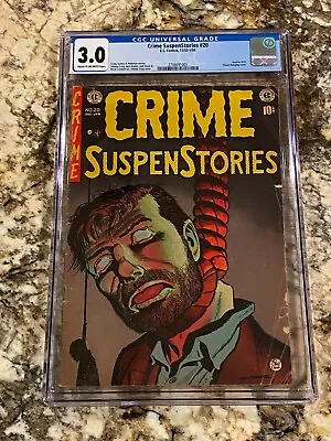 Buy Crime Suspenstories #20 Cgc 3.0 Used In Soti Classic Hanging Cover Iconic Horror • 1,400.92£