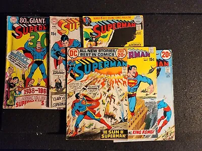 Buy Superman Comics Lot 207, 219, 226, 249, 255, & 260 (DC Comics 1969) Curt Swan • 30.82£