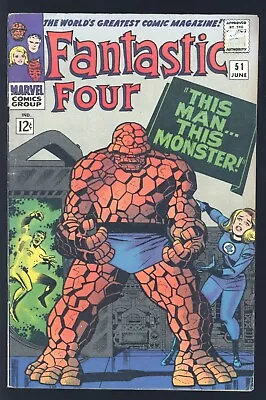 Buy Fantastic Four #51 Marvel 1966 VG/FN  “This Man…This Monster” FREE SHIP • 63.09£