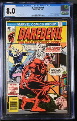 Buy Daredevil #131 Cgc 8.0 Ow Pages // Origin + 1st Appearance Of Bullseye 1976 • 311.81£