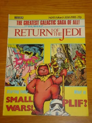 Buy Star Wars Return Of The Jedi #93 March 30 1985 British Weekly Comic • 6.99£