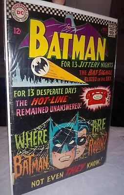 Buy Batman #184 Vtg 1966 DC Silver Age Comic Book Bat Phone Bat Signal Cover  • 15.77£
