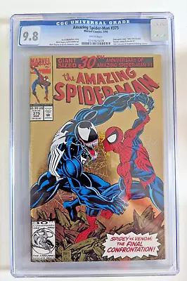 Buy 🕷️Amazing Spiderman #375🕷️ CGC 9.8 Marvel 1993 🕸 GOLDCOVER 30th ANNIVERSARY🕸 • 16£