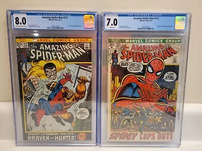 Buy Amazing Spider-Man 111 & 112 CGC 8.0 & 7.0. Classic Spideys! • 110.69£