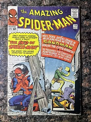 Buy Amazing Spider-Man #18 GD+ 2.5-3.0 3rd Sandman Appearance! Marvel 1964 • 158.36£