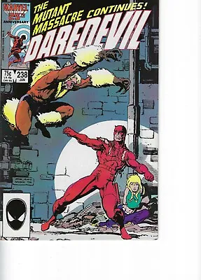 Buy Daredevil #238 Vs Sabretooth! Mutant Massacre Art Adams 1986 • 4.74£