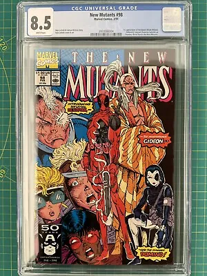 Buy New Mutants #98 (Marvel 1991) CGC 8.5 VF+ WP - 1st Deadpool - Liefeld Pressable? • 292.51£