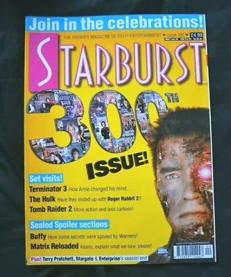 Buy Starburst Magazine Issue 300 June 2003 Terminator 3 Hulk Tomb Raider Matrix • 6£