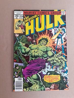 Buy The Incredible Hulk No 224. Leader Appearance 1978.  VF ND In UK.  Marvel Comic • 12.50£