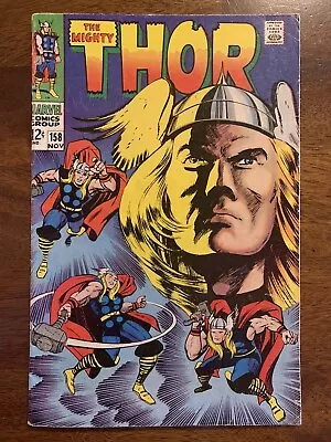 Buy The Mighty Thor #158 1968 VG Thor Origin Retold Jack Kirby Marvel Key Issue • 25.73£