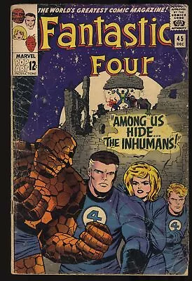 Buy Fantastic Four #45 GD- 1.8 1st Appearance Inhumans! Stan Lee! Marvel 1965 • 74.36£
