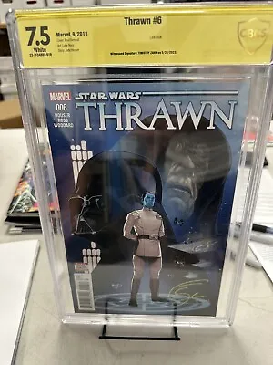 Buy Star Wars Thrawn #6 Cbcs Ss 7.5 Timothy Zahn Signed Origin Of Thrawn! • 158.05£