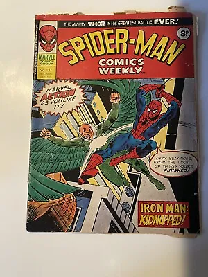 Buy Marvel Comics Spider-Man Comics Weekly #137 Sep 27 1975 Iron Man Kidnapped ! • 5£