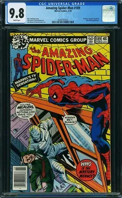 Buy Amazing Spider-man #189 Cgc 9.8 Newsstand White Pages Marvel Comics 1979 Jigsaw • 276.60£