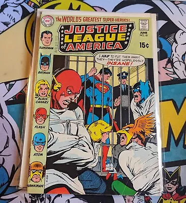 Buy Justice League Of America No. 81. HIGH GRADE! Hot Wheels Ad On Back! • 16.01£
