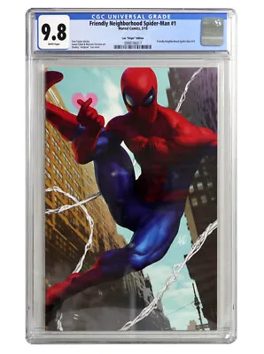 Buy Friendly Neighborhood Spider-Man #1 Virgin Variant CGC Graded 9.8 Artgerm Marvel • 159.86£