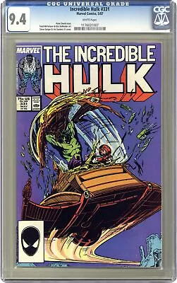 Buy Incredible Hulk #331 CGC 9.4 1987 1176031007 • 44.77£