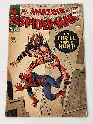 Buy Amazing Spider-Man 34 2nd App Gwen Stacy & Harry Osborne Silver Age 1966 • 71.15£