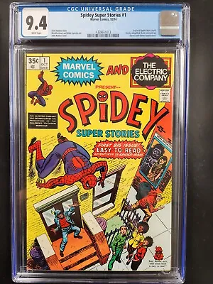 Buy Spidey Super Stories #1 CGC 9.4 (1974) Origin Of Spider-Man Retold Marvel Comics • 166.03£