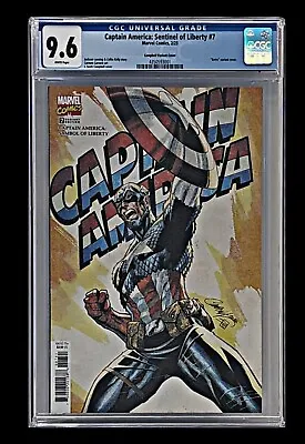 Buy Captain America Sentinel Of Liberty #7  Campbell Variant CGC 9.6 1:200 Retro • 35.48£