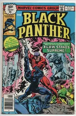 Buy BLACK PANTHER #15, VG/FN, Bingham, Avengers, Klaw, 1977 1979 • 11.85£