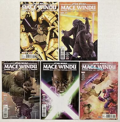 Buy Star Wars Mace Windu Jedi Of The Republic #1-5 2 3 4 Set 1st Ahsoka Tano 2017 Nm • 60.05£