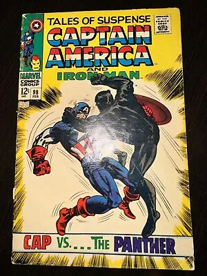 Buy Tales Of Suspense #98 1968 Marvel Comics Iron Man, Black Panther, Cap America • 20.11£