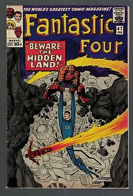 Buy Marvel Comics Fantastic Four 47 VFN- 7.5 1965 Beware The Hidden Land • 99.99£