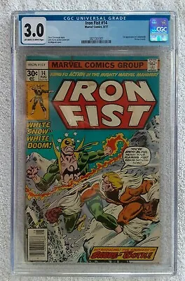 Buy Iron Fist #14 (Marvel, 8/77) CGC 3.0 G/VG (1st Appearance SABRETOOTH)  KEY  • 320.19£