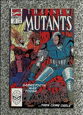 Buy New Mutants #91  1990  Marvel Comics  Early Cable  Sabretooth   High Grade  Nm- • 6.73£