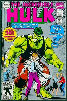 Buy Incredible Hulk 393 NM 9.4 30th Anniversary Marvel 1992 • 9.55£