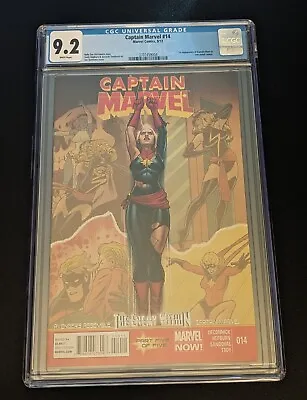 Buy Captain Marvel #14 (2013) - Cgc Grade 9.2 - 1st Cameo Appearance Kamala Khan • 199.08£