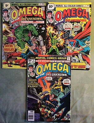 Buy OMEGA The UNKNOWN #2. #3. #4.   1976.  Marvel Comic. • 12£