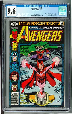 Buy Avengers #186, CGC 9.6 (NM+). White Pages.  Origin Scarlet Witch/Quicksilver. • 132.58£